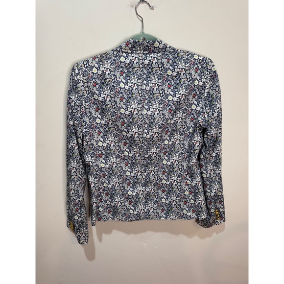J Crew Schoolboy Liberty of London Art fabric cotton floral blazer jacket Sz 10 - Picture 2 of 8